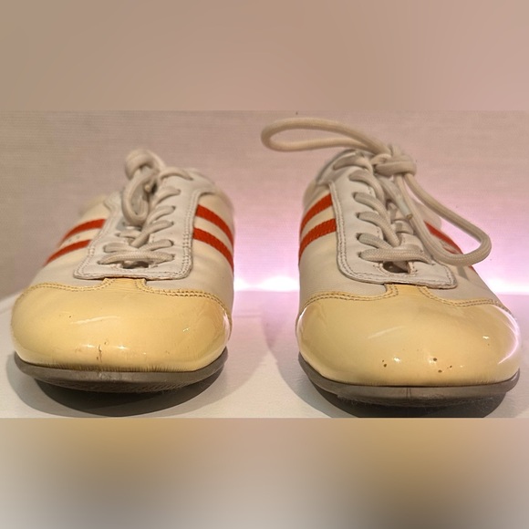 Ladies Prada Vintage White & Coral Distressed Sneaker w Dust Bag - HOST PICK - Picture 9 of 16